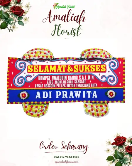 Papan Bunga Ucapan Selamat Sandaran Galeh